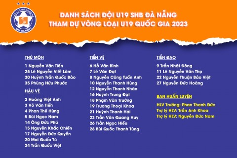 U19 SHB Đà Nẵng lên đường tham gia Vòng loại U19 Quốc gia 2023