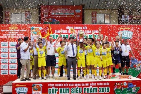 Sông Lam Nghệ An vô địch giải bóng đá Nhi đồng toàn quốc – Cúp KUN Siêu Phàm 2019